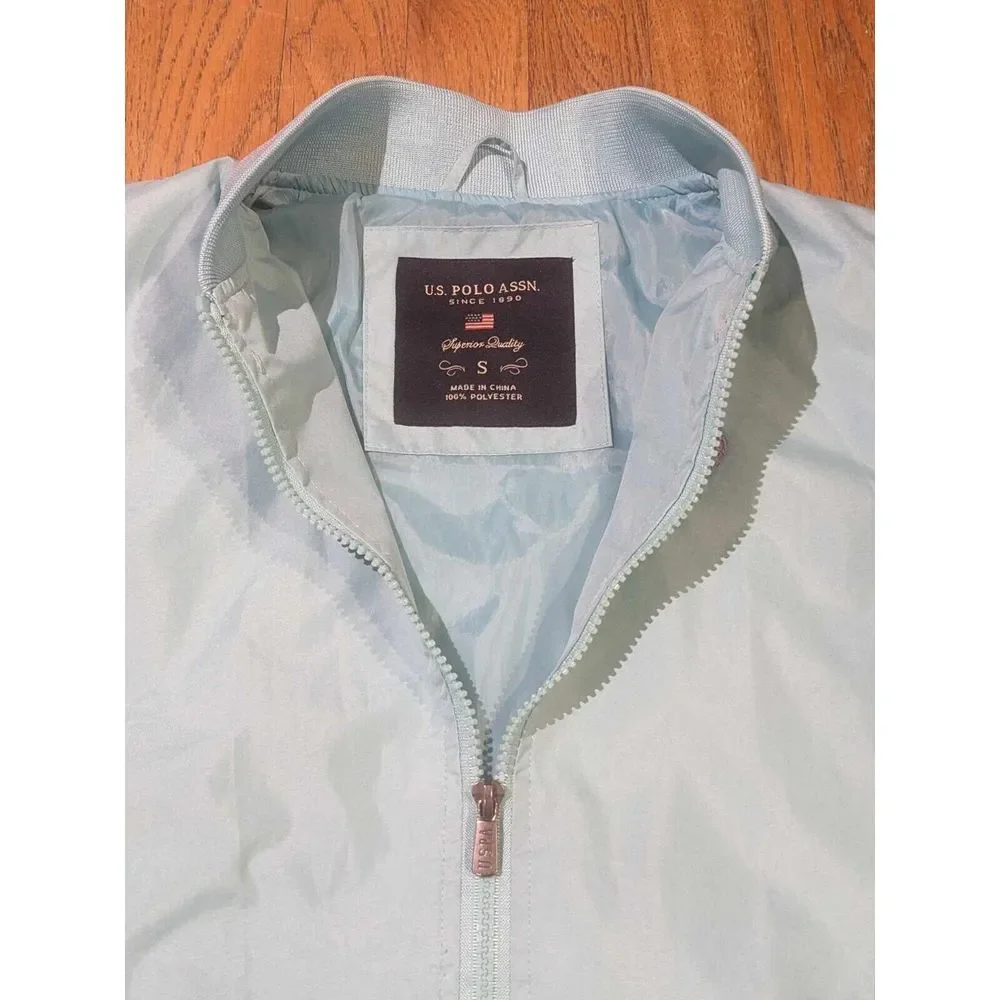 US Polo Assn Women Essential Windbreaker‎ Jacket Size Small Varsity